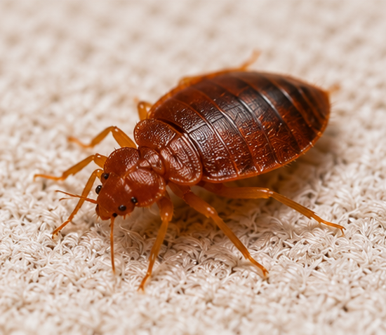 Bed bug on fabric